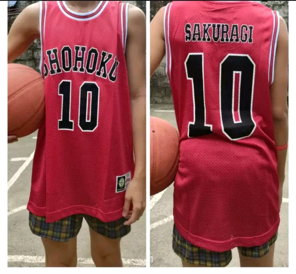 Anime Jersey Shohoku #10 Sakuragi Hanamichi Cosplay Basketball Uniform Halloween Costume Gift For Men Quality Package