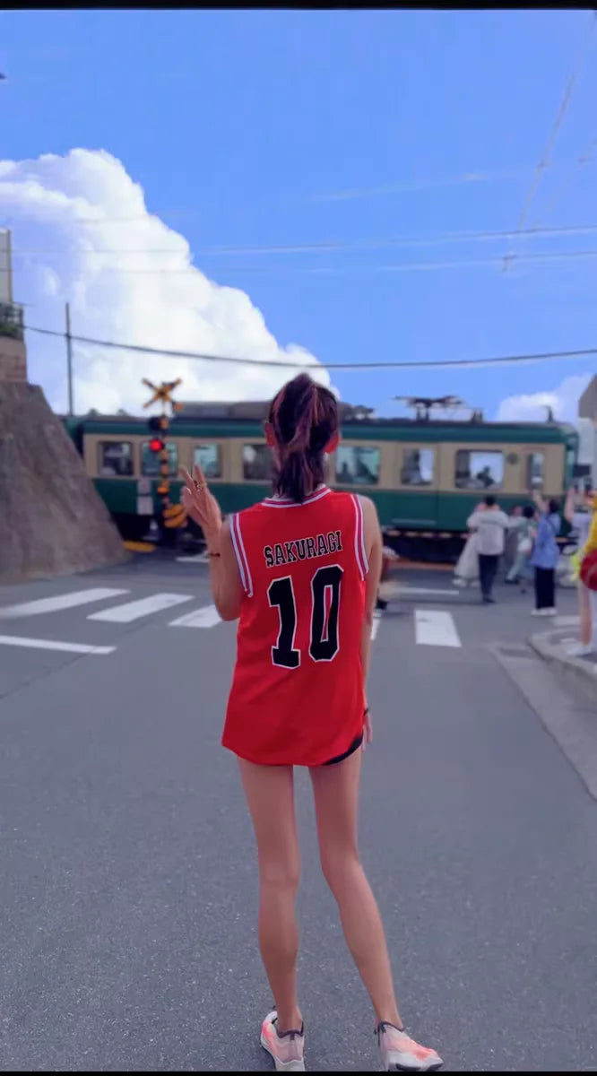 Anime Jersey Shohoku #10 Sakuragi Hanamichi Cosplay Basketball Uniform Halloween Costume Gift For Men Quality Package