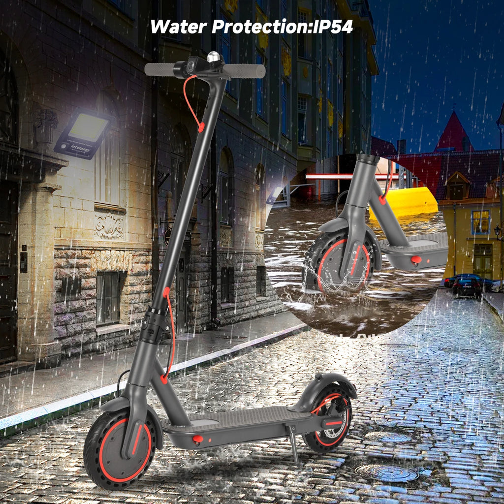 SUNNIGOO Adult Electric Scooter 36V 10.4Ah 350W Motor 30KM Long Range 30KM/H 8.5 Inch Solid Tires Foldable Smart APP EScooter