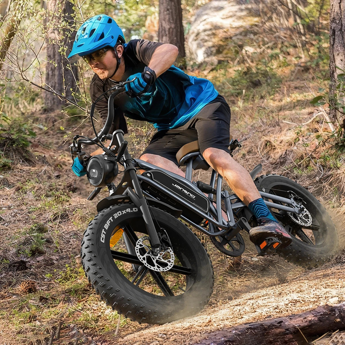 Jansno X50 Electric Bike for Adults 48V17Ah lithium batteries 20inch 4.0 Fat Tires Snow Mountain E-Bike 750W Electric Bicycle