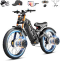 BUY BEST QUALITY ON eAhora Romeo Dual Motor Electric Bike 2026 - 50 mph, 5600 W, 60-80 AH, 250 Miles of Range