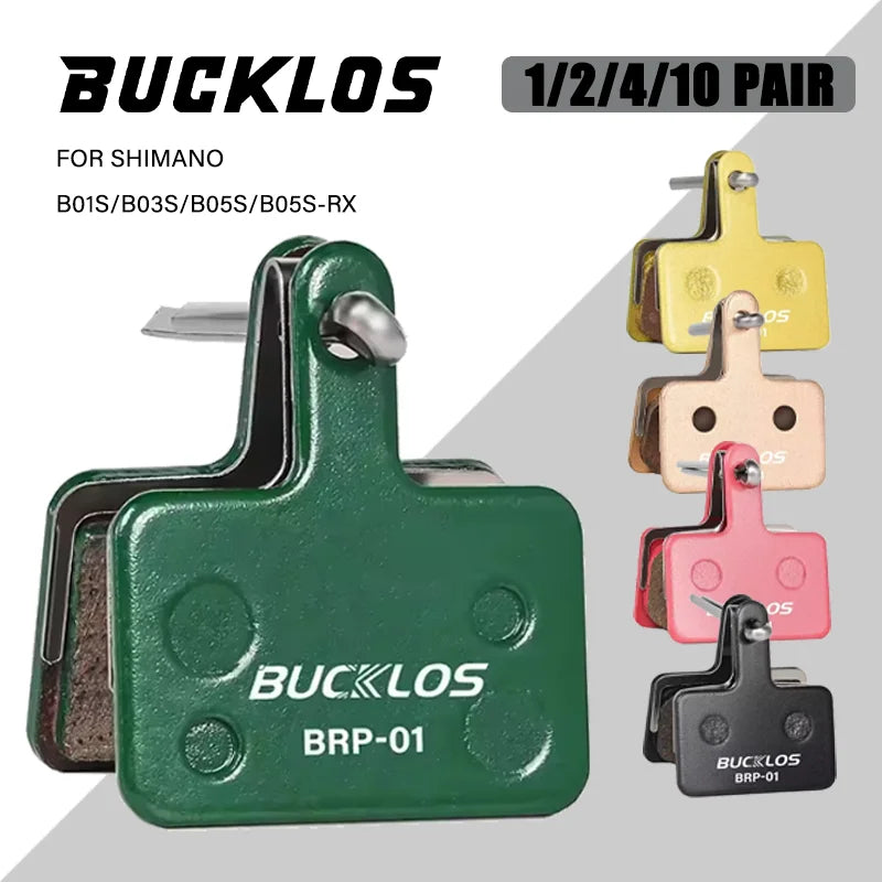 BUCKLOS Bicycle Brake Pads Mountain Road Bike Disc Brake Pads for SHIMANO B01S B03S B05S MT200 MT400 1/2/4/10 Pair Bicycle Parts