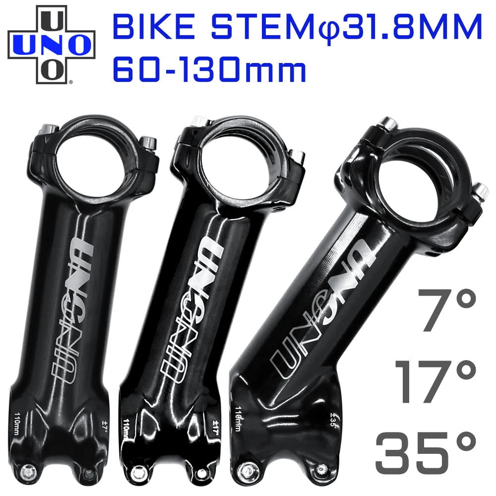 UNO 7 MTB Bike Stem 17 Degree Ultralight Alu 6061 60-130mm Bicycle Stem 35 Degree Kalloy Stem Mountain Bicycle Handlebar Stem