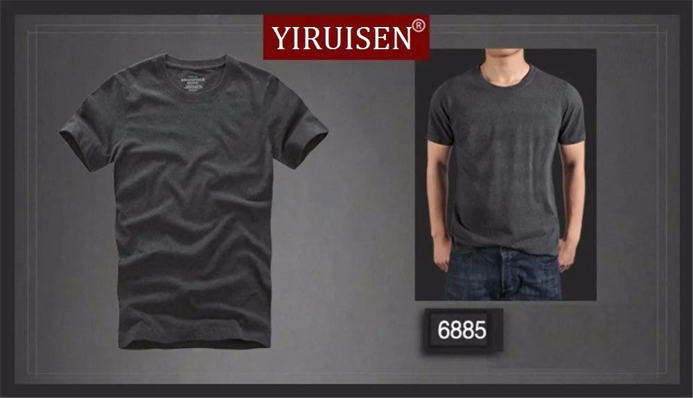Summer t shirt 2018 new 100% cotton solid t-shirt men short sleeve camiseta