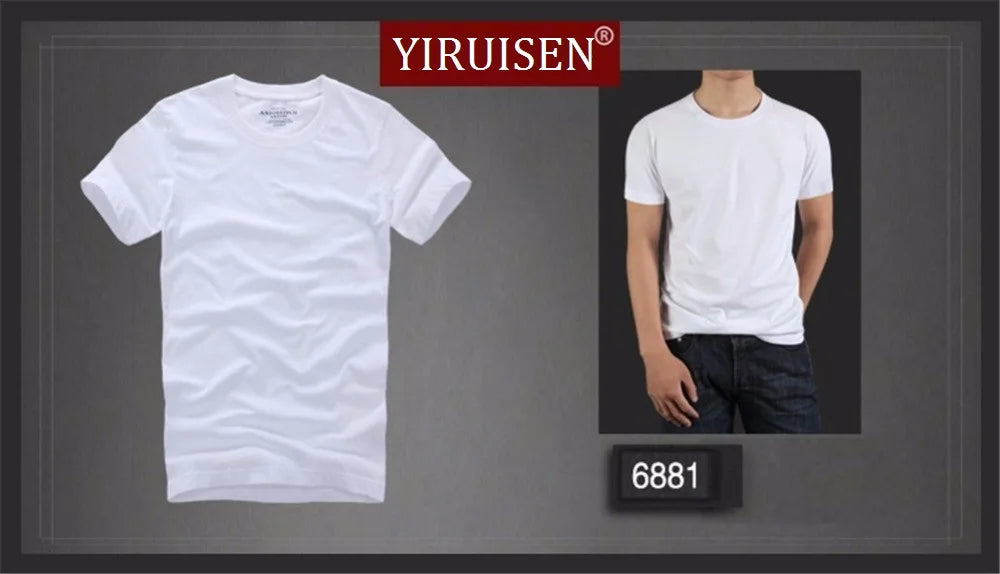 Summer t shirt 2018 new 100% cotton solid t-shirt men short sleeve camiseta