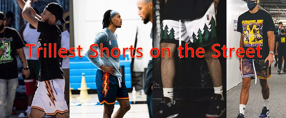 Trillest Space Jam Tune Squad Basketball Shorts White Blue and Black Halloween Party and Christmas Gifts Shorts