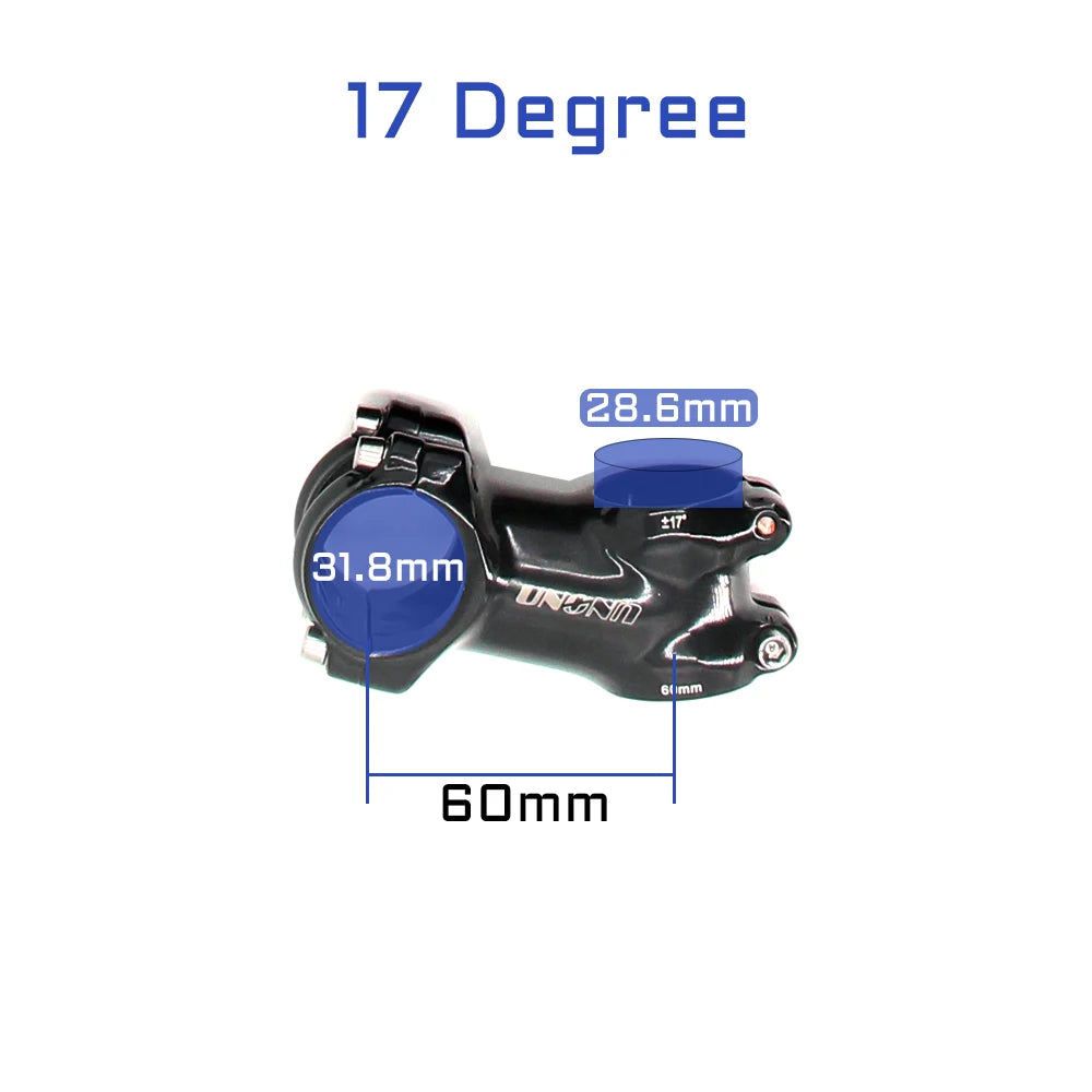 UNO 7 MTB Bike Stem 17 Degree Ultralight Alu 6061 60-130mm Bicycle Stem 35 Degree Kalloy Stem Mountain Bicycle Handlebar Stem