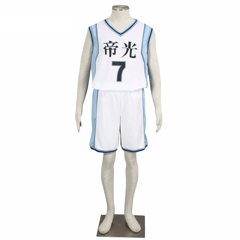 Kuroko no Basuke Teiko School #7 Midorima Shintaro Basketball Jersey Anime School Costume
