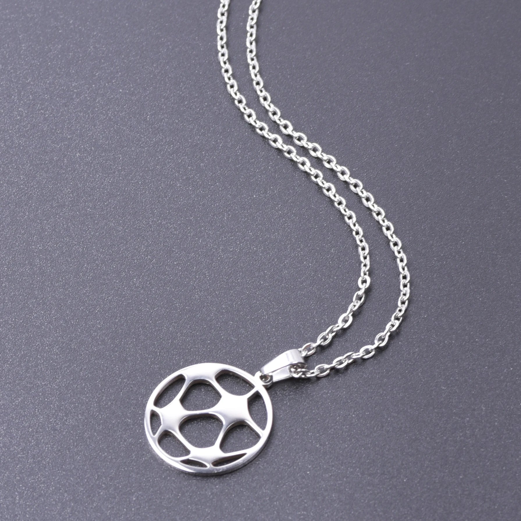 Fashion Ball Necklace Stainless Steel Jewelry Basketball No.24 Charm Pendant Necklaces For Women Men Sports Trinket Choker Gift
