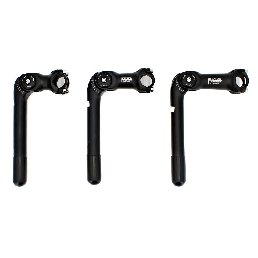 UNO Adjustable Bike Quill Stem 60 Degree Handlebar Stem Riser City Bicycle Front Fork Stem With Quill 25.4 x180mm Stem Extender