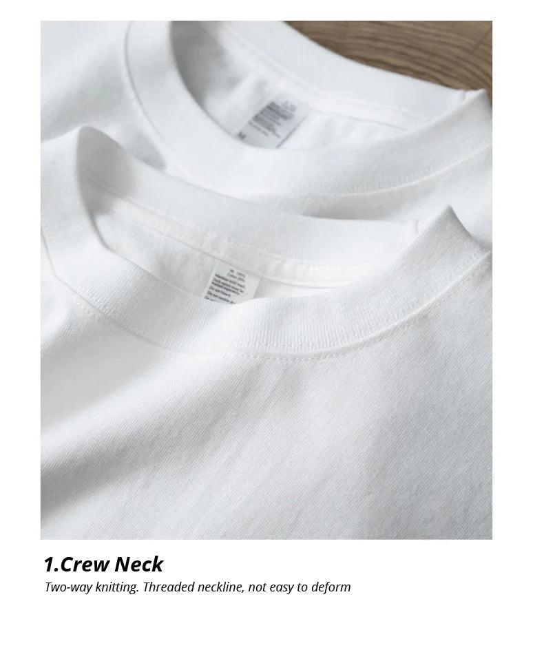 Summer Casual 100% Cotton Regular-Fit Women Crew Neck Basic White T-Shirts