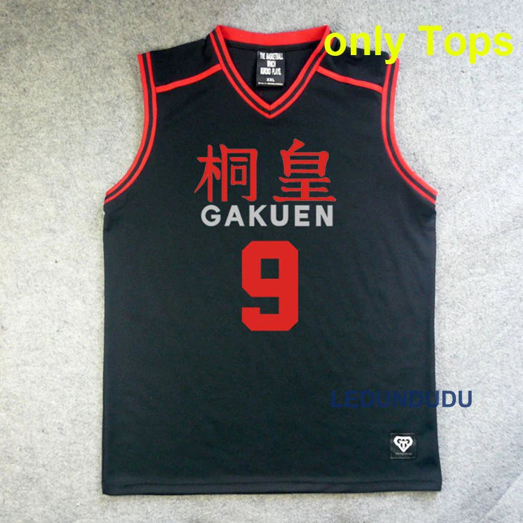 Anime Basuke Cosplay GAKUEN School Uniforms Aomine Daiki Men Basketball Jersey Sportswear T-shirt Shorts Costume 4 5 6
