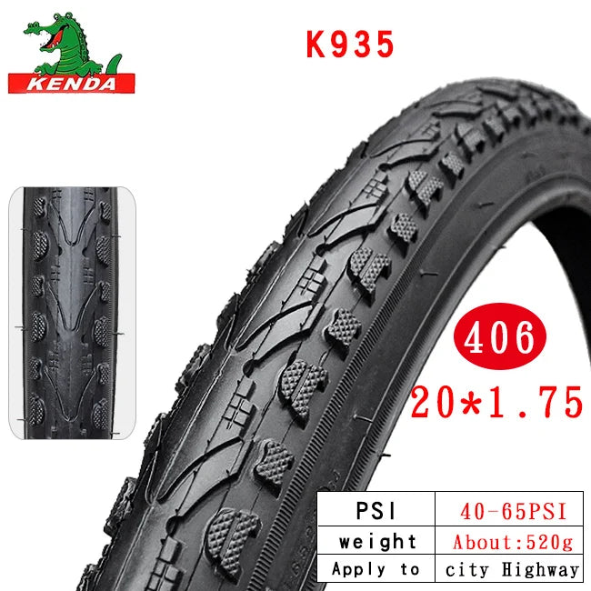 Kenda 20 inch bike tire 20 * 1.25/1.35/1.5/1.75/1.95/2.0/2.125 small wheel tire 20 * 1 1 / 8 20 / 1 3 / 8 folding bicycle tire