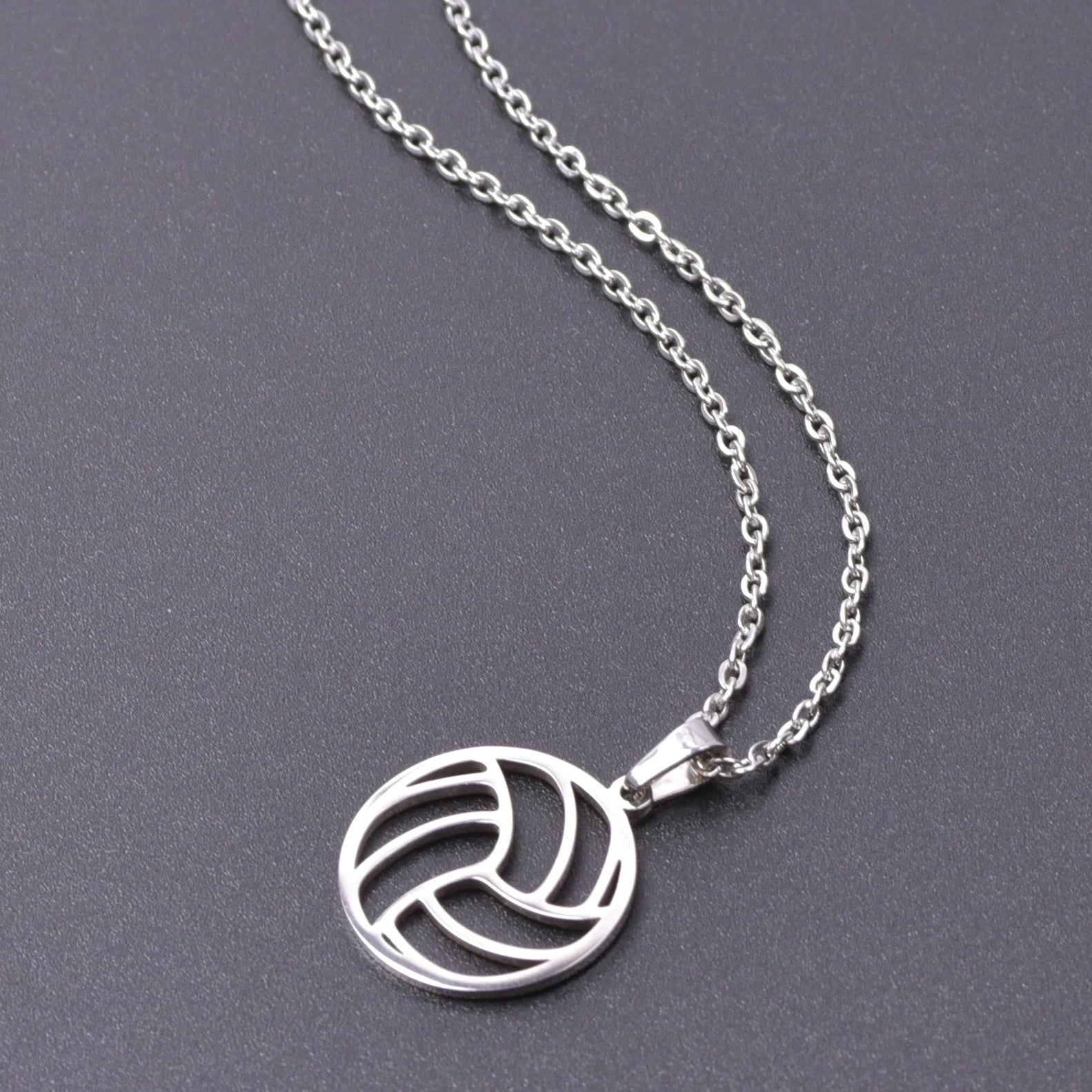 Fashion Ball Necklace Stainless Steel Jewelry Basketball No.24 Charm Pendant Necklaces For Women Men Sports Trinket Choker Gift