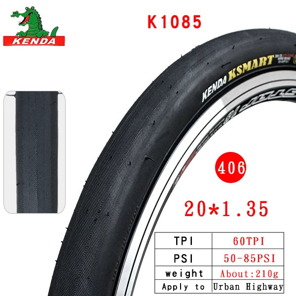 Kenda 20 inch bike tire 20 * 1.25/1.35/1.5/1.75/1.95/2.0/2.125 small wheel tire 20 * 1 1 / 8 20 / 1 3 / 8 folding bicycle tire