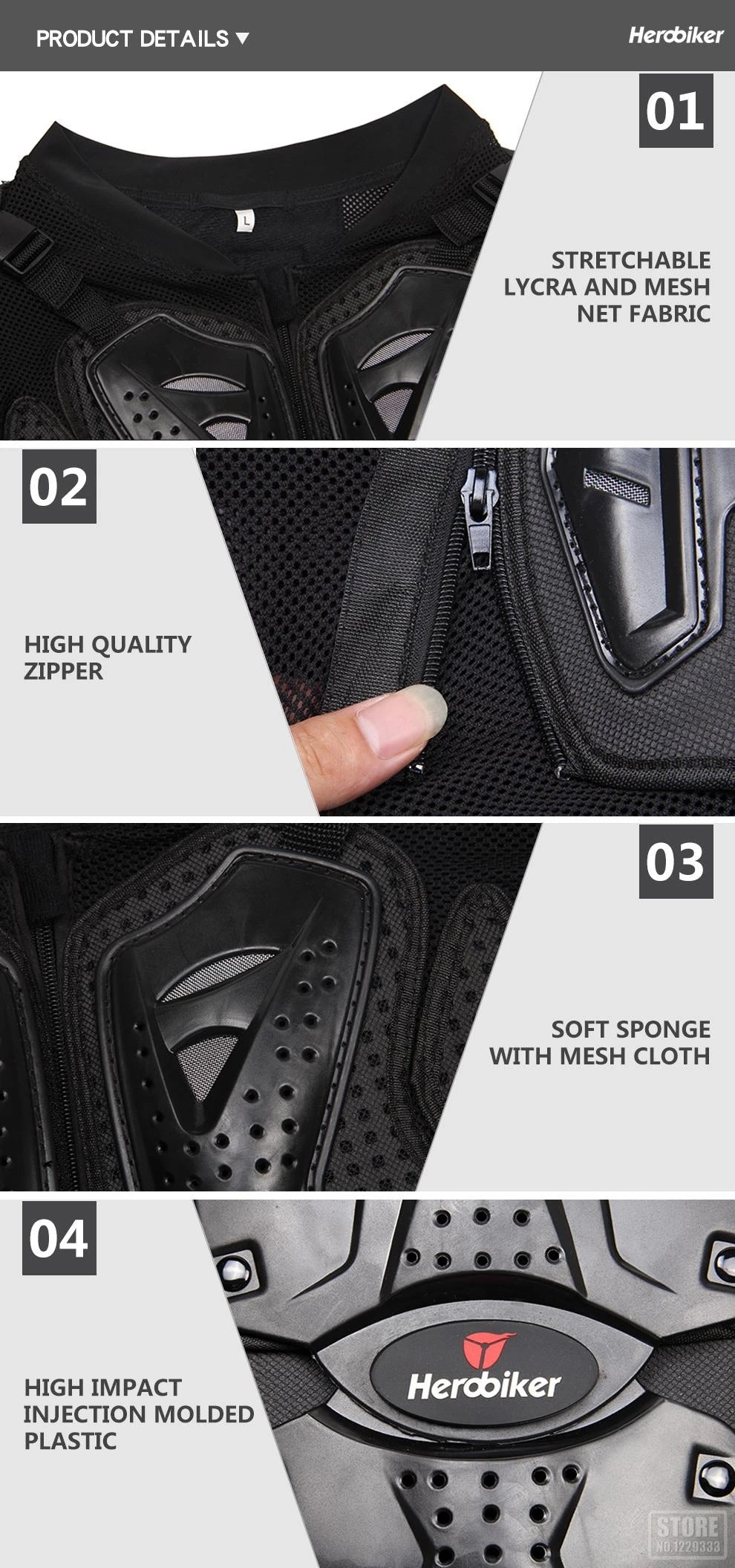 Motorcycle Jacket Full Body Armor Set Motorcycle Chest Armor Suit Motocross Racing Protective Gear Moto Protection S-5XL