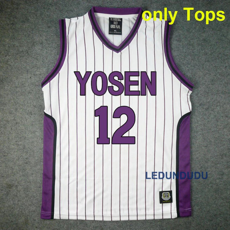 Anime Basket Cosplay Yosen School Uniforms Murasakibara Atsushi Jersey 9 12 Sportswear Men T-shirt Shorts Basketball Costume