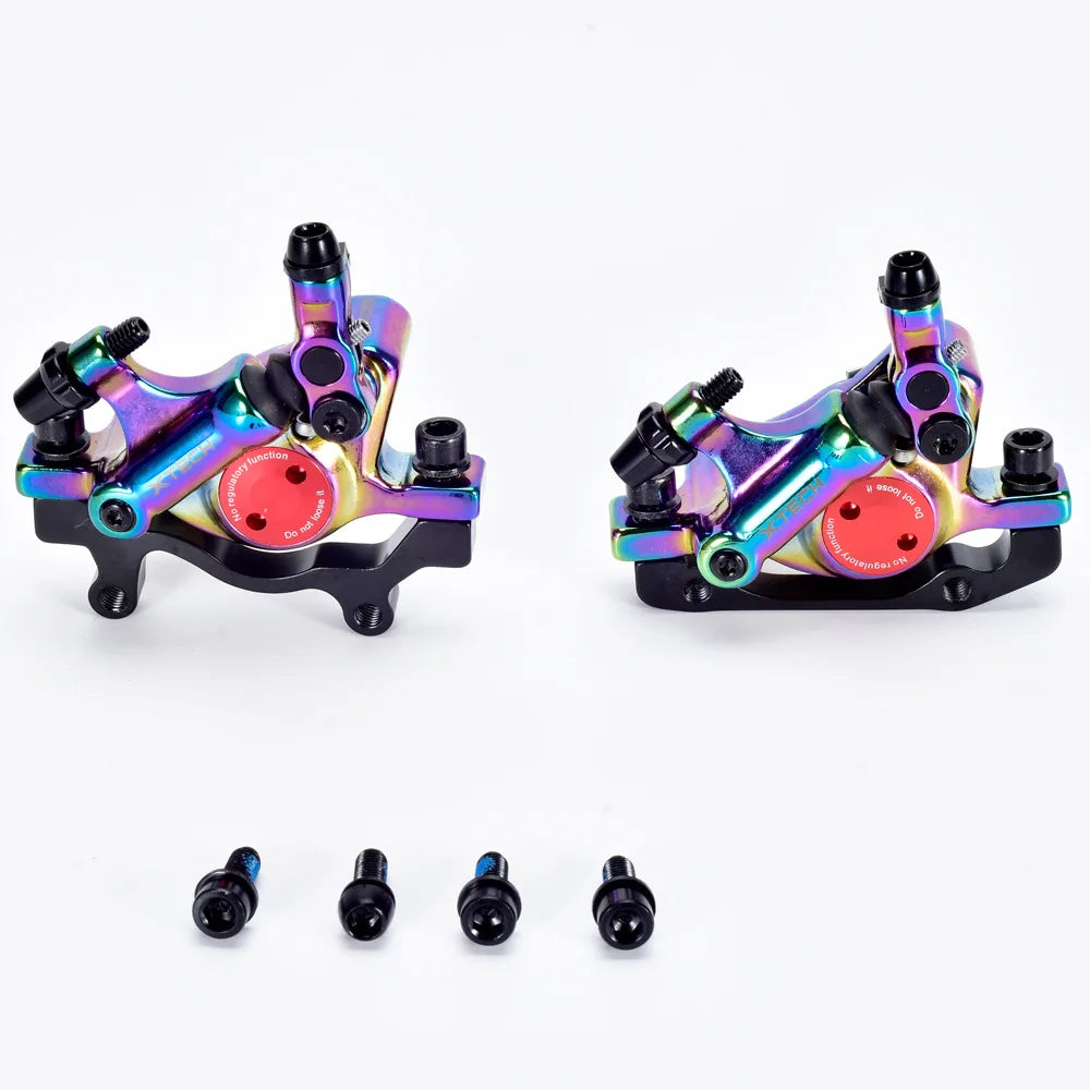 ZOOM Bicycle Hydraulic Disc Brake MTB Mountain Road Bike Bicycle Hydraulic Oil Line Pulling Disc Brake XTECH HB100 Front & Rear