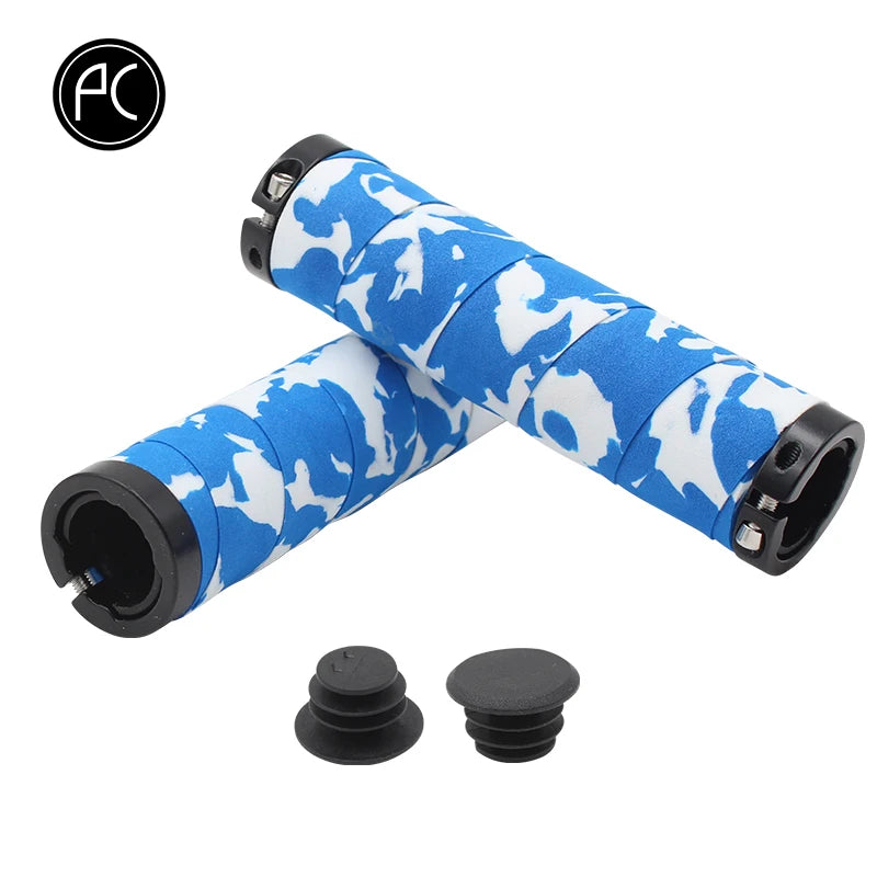 PCycling-Ultralight Bicycle Grips, Camouflage Sponge, Comfortable, Non-slip, Absorption Handle Tape, MTB Road Bike Parts