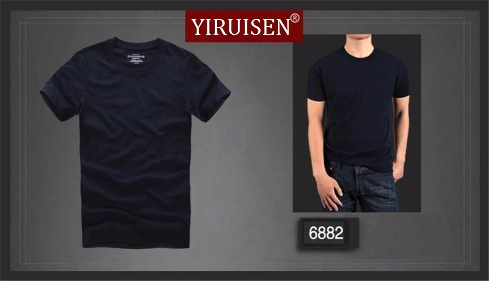 Summer t shirt 2018 new 100% cotton solid t-shirt men short sleeve camiseta