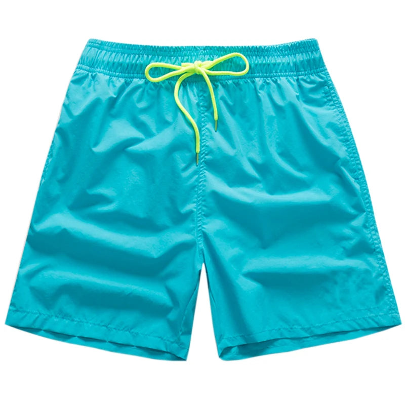 Datifer Brand Summer Men Shorts Fashion Nylon Solid Mesh Liner Traje De Baño Drawstring For Swimsuits Male Surf Sports Shorts