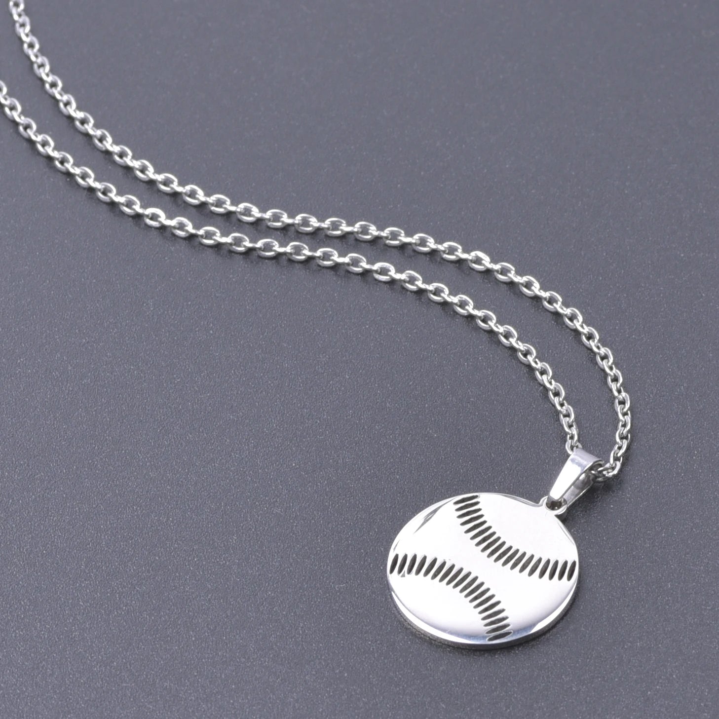 Fashion Ball Necklace Stainless Steel Jewelry Basketball No.24 Charm Pendant Necklaces For Women Men Sports Trinket Choker Gift