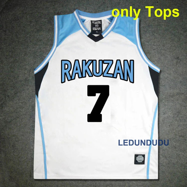 Japan Anime Basket Cosplay Rakuzan School Uniforms Akashi Seijuro Men Jersey Sportswear T-shirt Shorts Basketball Costume Set