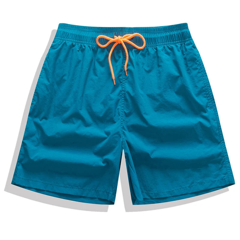 Datifer Brand Summer Men Shorts Fashion Nylon Solid Mesh Liner Traje De Baño Drawstring For Swimsuits Male Surf Sports Shorts