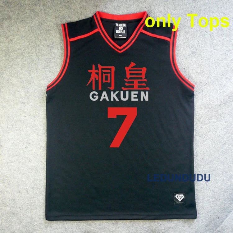 Anime Basuke Cosplay GAKUEN School Uniforms Aomine Daiki Men Basketball Jersey Sportswear T-shirt Shorts Costume 4 5 6
