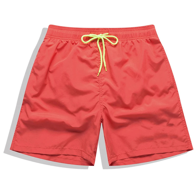 Datifer Brand Summer Men Shorts Fashion Nylon Solid Mesh Liner Traje De Baño Drawstring For Swimsuits Male Surf Sports Shorts