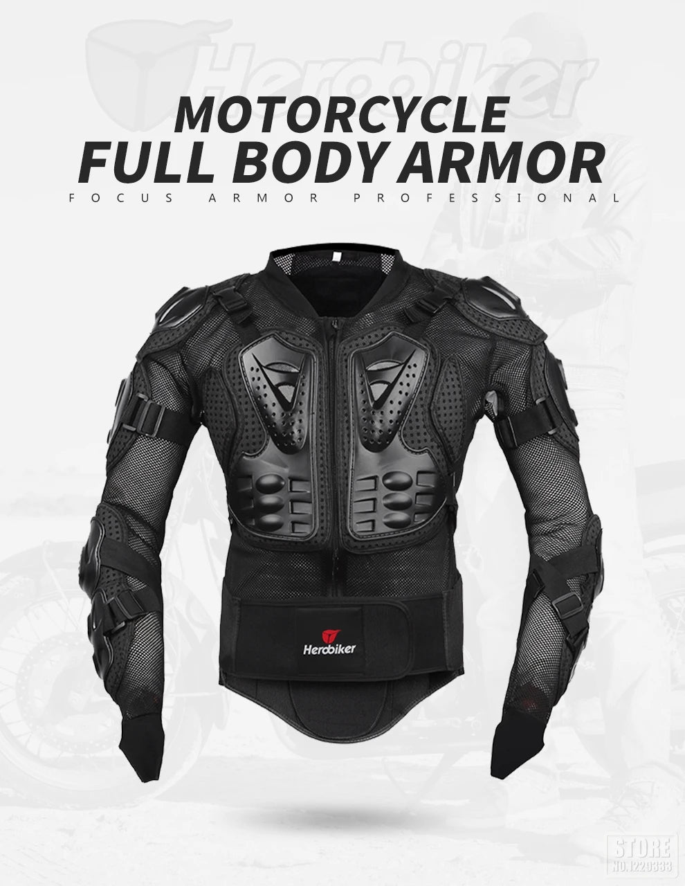 Motorcycle Jacket Full Body Armor Set Motorcycle Chest Armor Suit Motocross Racing Protective Gear Moto Protection S-5XL