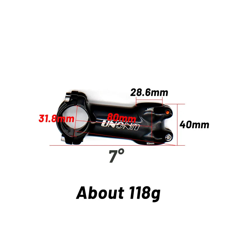 UNO 7 MTB Bike Stem 17 Degree Ultralight Alu 6061 60-130mm Bicycle Stem 35 Degree Kalloy Stem Mountain Bicycle Handlebar Stem