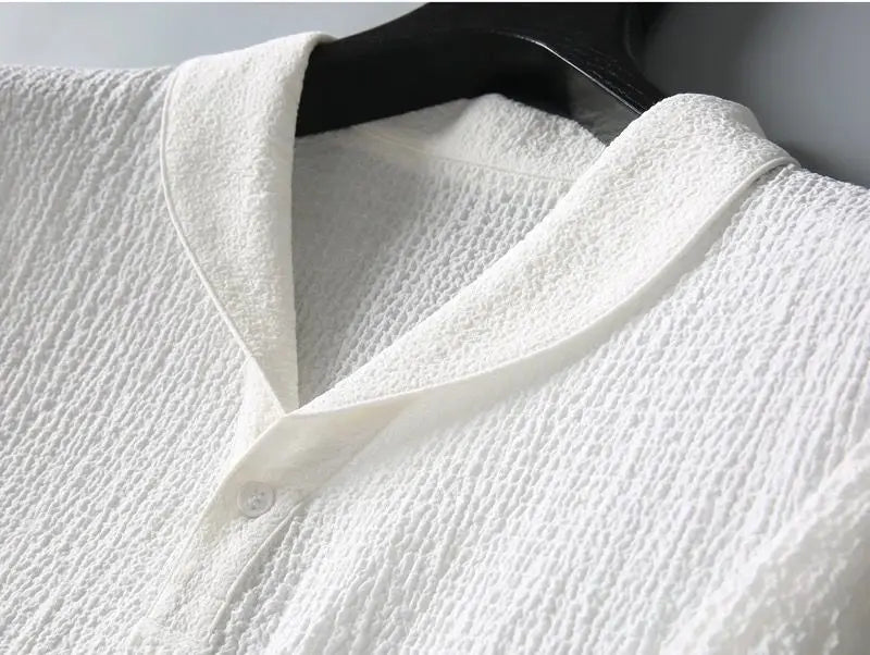 (Shirt+Trousers) 2026 Summer new arrival Men Fashion Classic Shirt men Business Casual Shirts Men A Set Of Clothes Size M-4XL