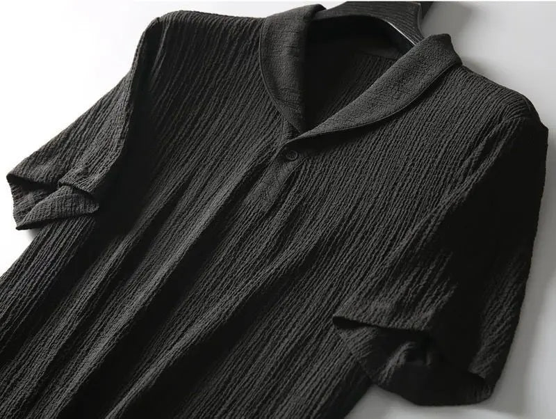 (Shirt+Trousers) 2026 Summer new arrival Men Fashion Classic Shirt men Business Casual Shirts Men A Set Of Clothes Size M-4XL