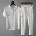 (Shirt + trousers)2026 summer men fashion classic shirt men's business casual fashion shirts men A set of clothes size M-4XL