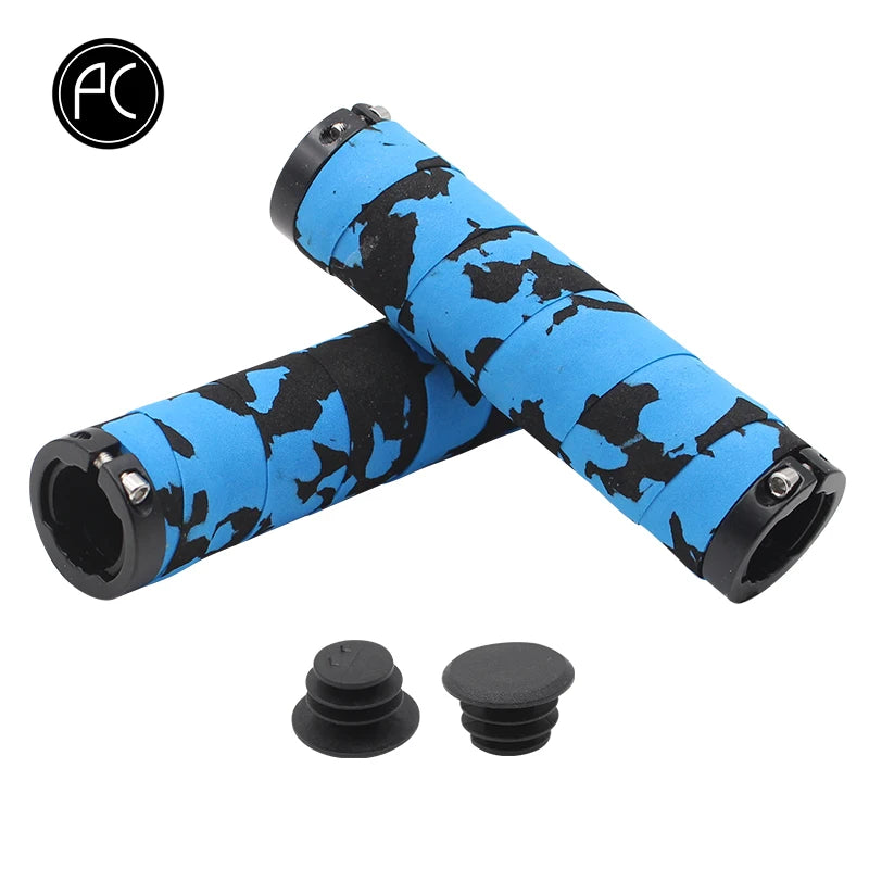 PCycling-Ultralight Bicycle Grips, Camouflage Sponge, Comfortable, Non-slip, Absorption Handle Tape, MTB Road Bike Parts