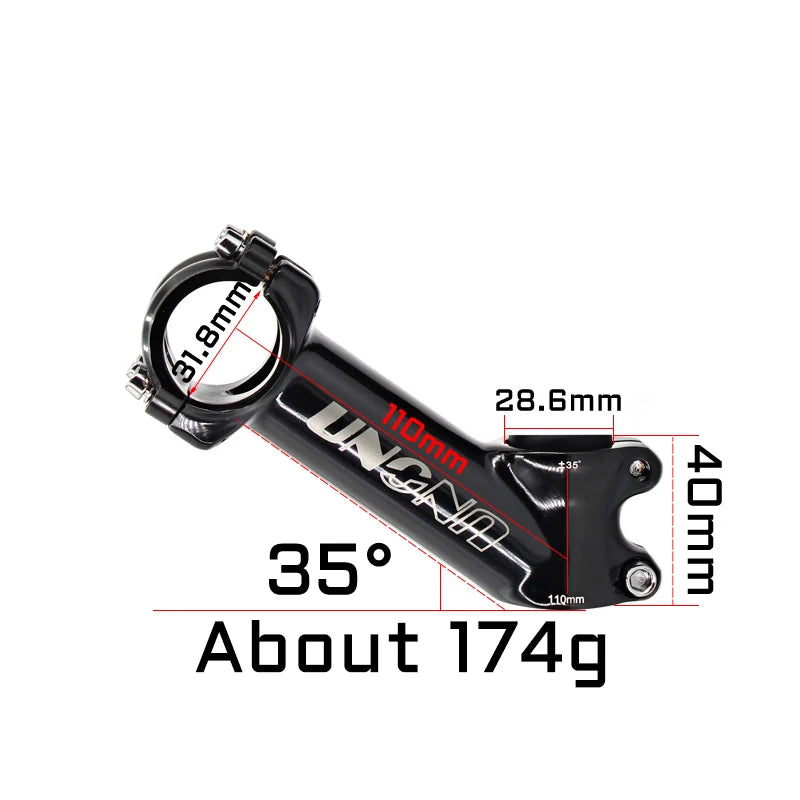 UNO 7 MTB Bike Stem 17 Degree Ultralight Alu 6061 60-130mm Bicycle Stem 35 Degree Kalloy Stem Mountain Bicycle Handlebar Stem