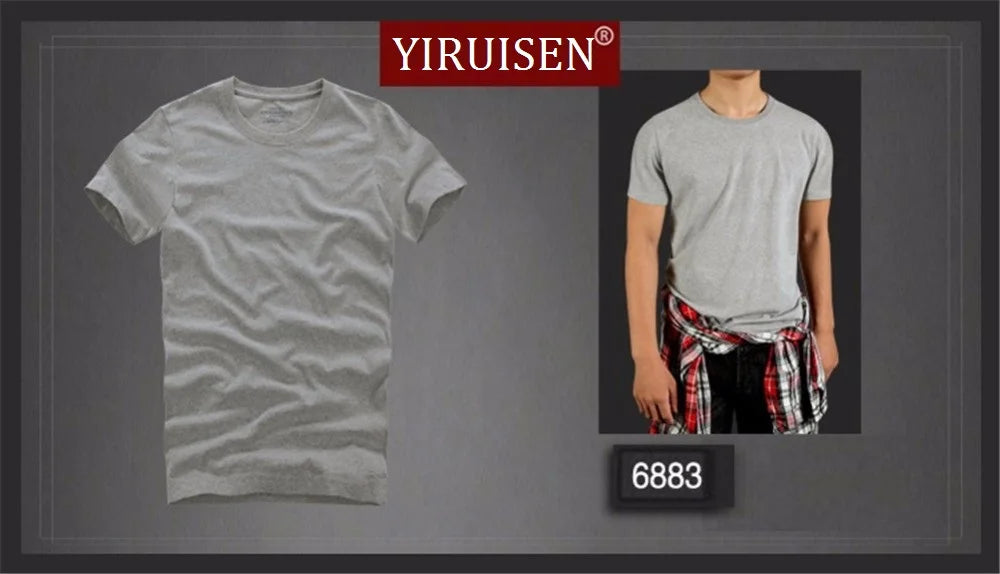 Summer t shirt 2018 new 100% cotton solid t-shirt men short sleeve camiseta