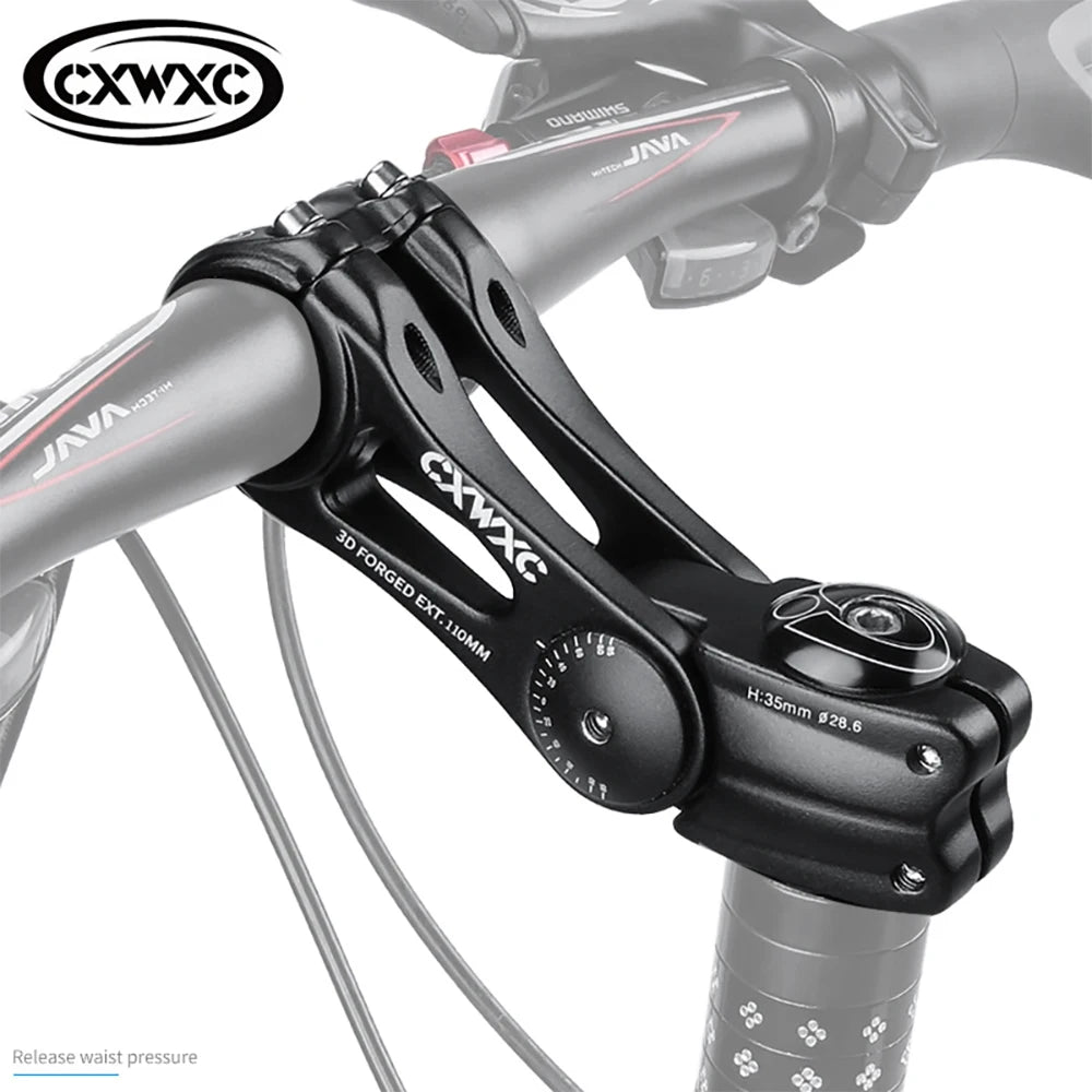 Adjustable MTB Stem For Bike Handlebar Stem 90/110/130/145mm Aluminum Alloy Mountain BMX Fixie Gear Cycling Bicycle Stems Part