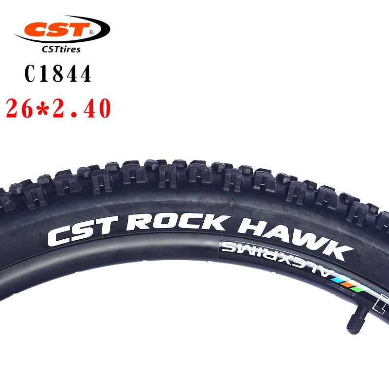 CST ROCK HAWK 26 inch mountain bike tire C1844 steel wire  26*2.40 27.5*2.25 MTB Bicycle thickened tyre