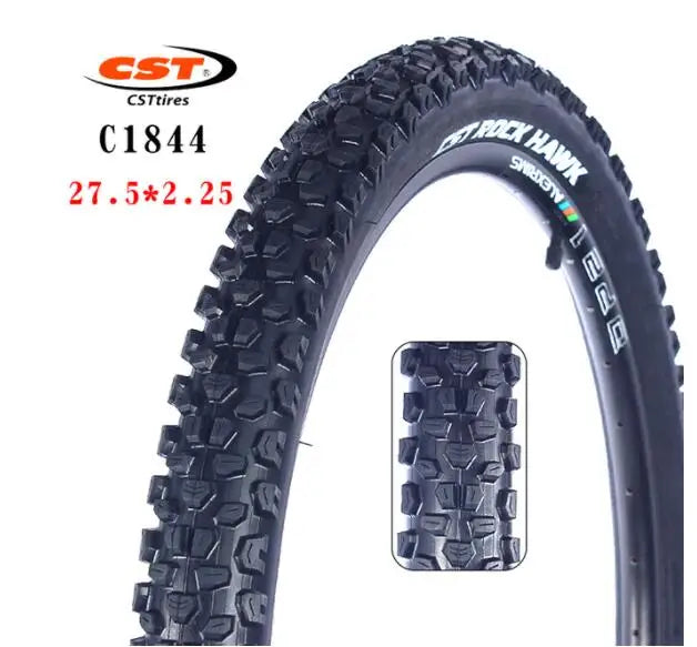 CST ROCK HAWK 26 inch mountain bike tire C1844 steel wire  26*2.40 27.5*2.25 MTB Bicycle thickened tyre