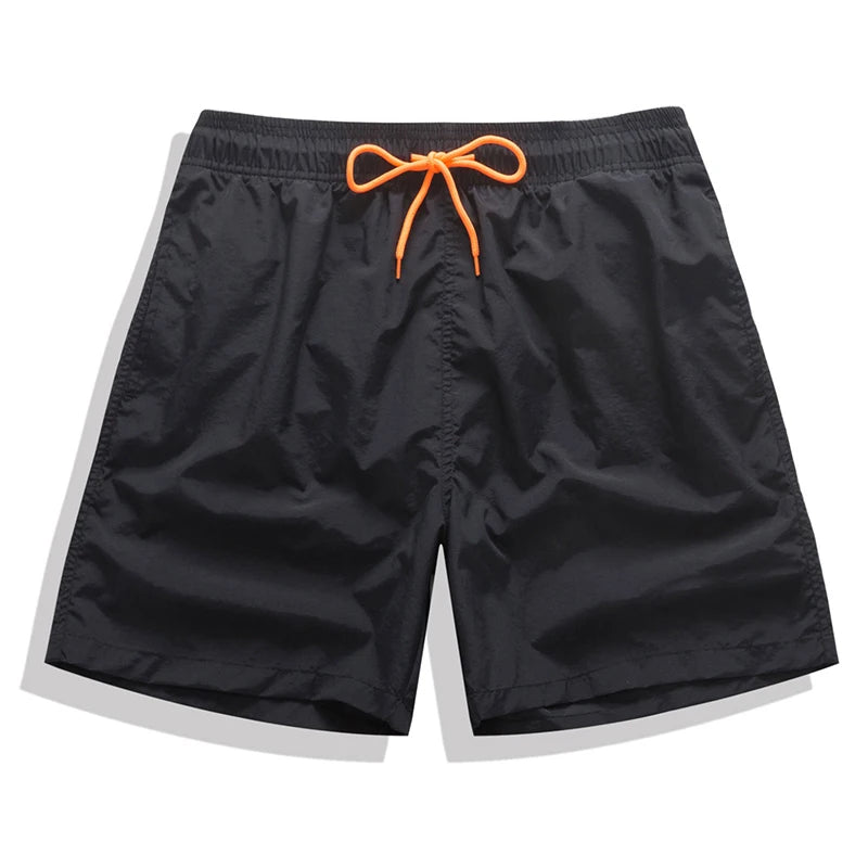 Datifer Brand Summer Men Shorts Fashion Nylon Solid Mesh Liner Traje De Baño Drawstring For Swimsuits Male Surf Sports Shorts
