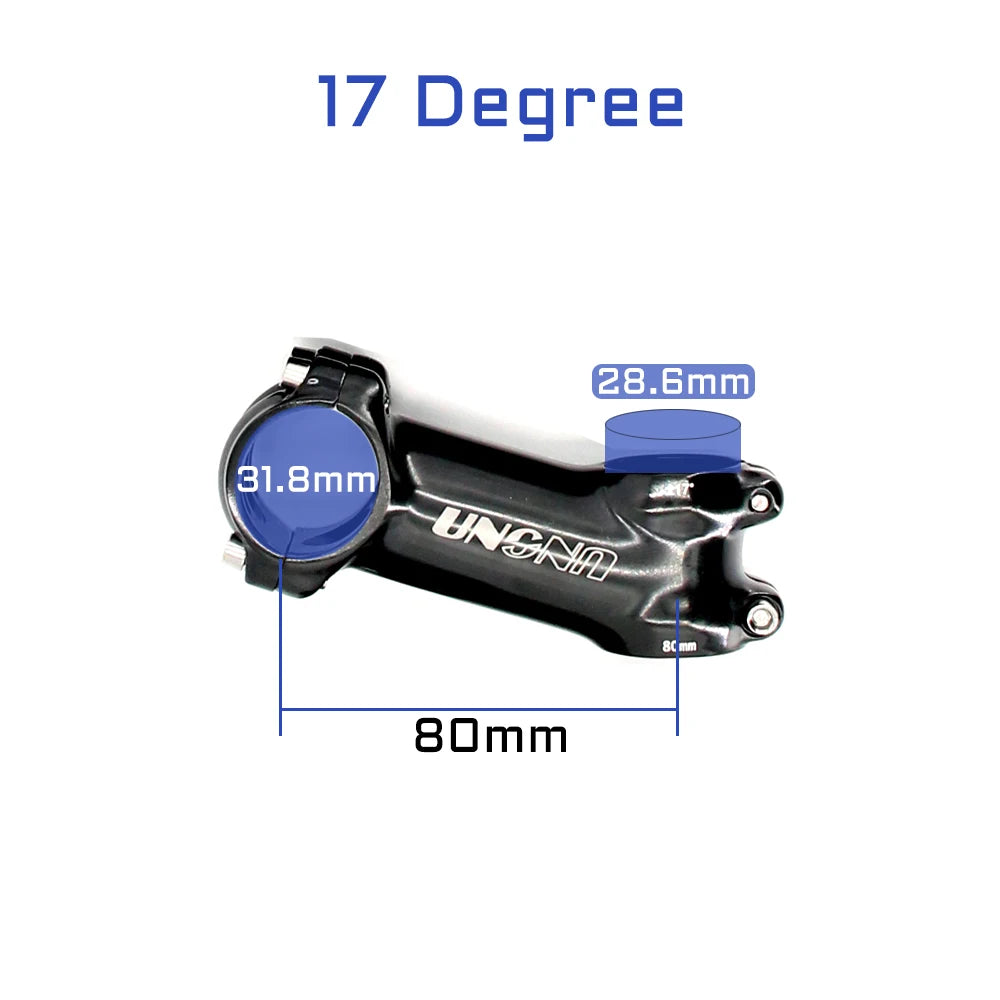UNO 7 MTB Bike Stem 17 Degree Ultralight Alu 6061 60-130mm Bicycle Stem 35 Degree Kalloy Stem Mountain Bicycle Handlebar Stem