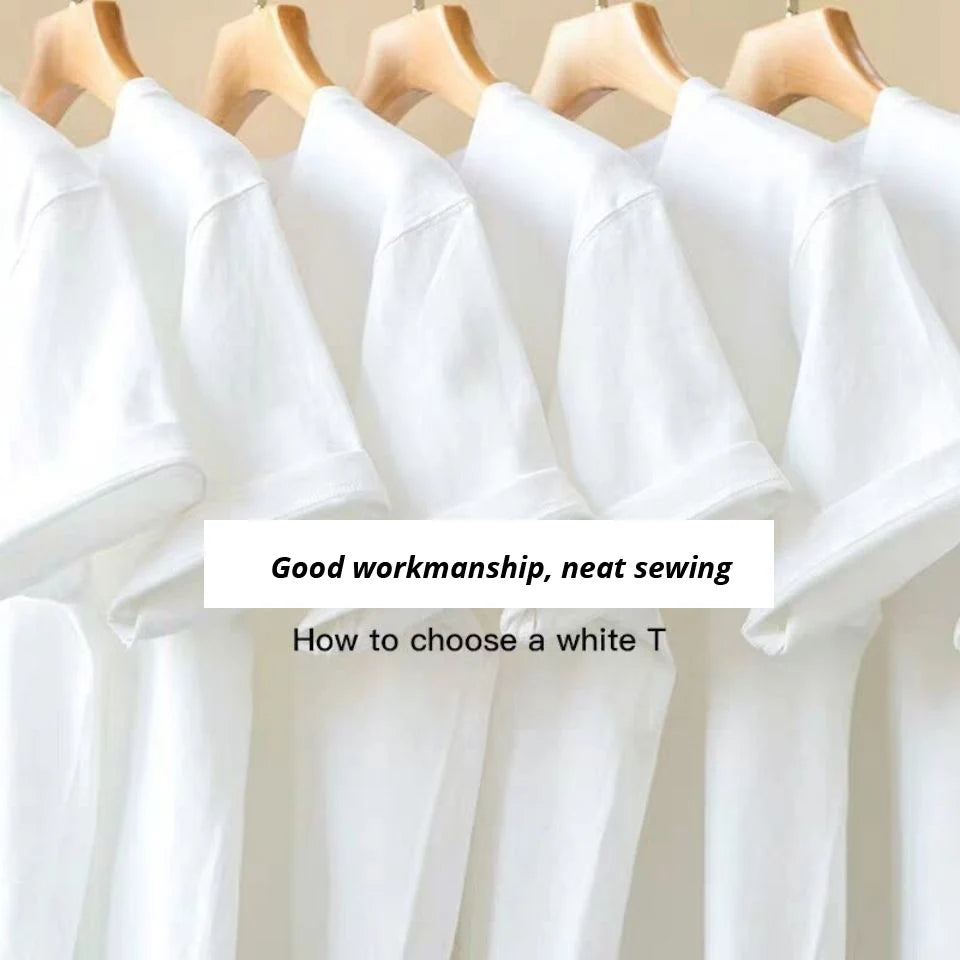 Summer Casual 100% Cotton Regular-Fit Women Crew Neck Basic White T-Shirts