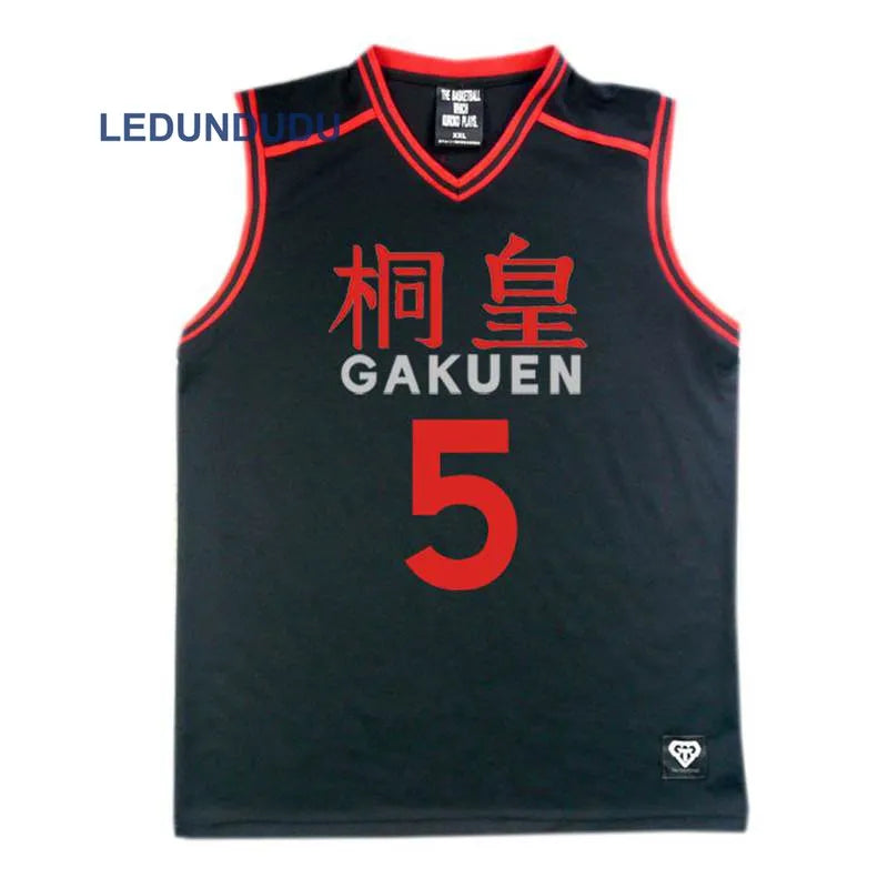 Anime Basuke Cosplay GAKUEN School Uniforms Aomine Daiki Men Basketball Jersey Sportswear T-shirt Shorts Costume 4 5 6