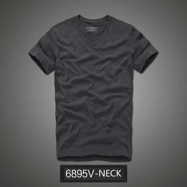 Summer t shirt 2018 new 100% cotton solid t-shirt men short sleeve camiseta