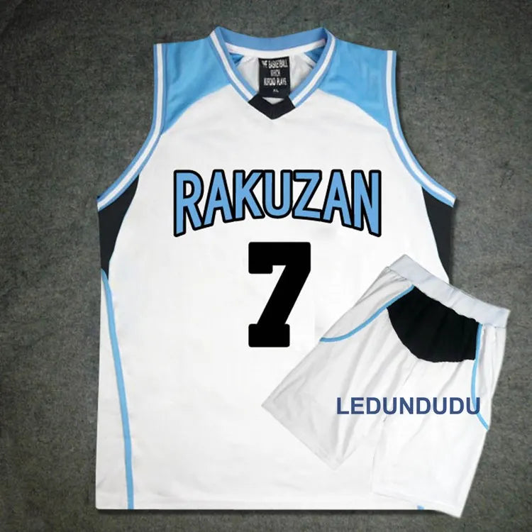 Japan Anime Basket Cosplay Rakuzan School Uniforms Akashi Seijuro Men Jersey Sportswear T-shirt Shorts Basketball Costume Set
