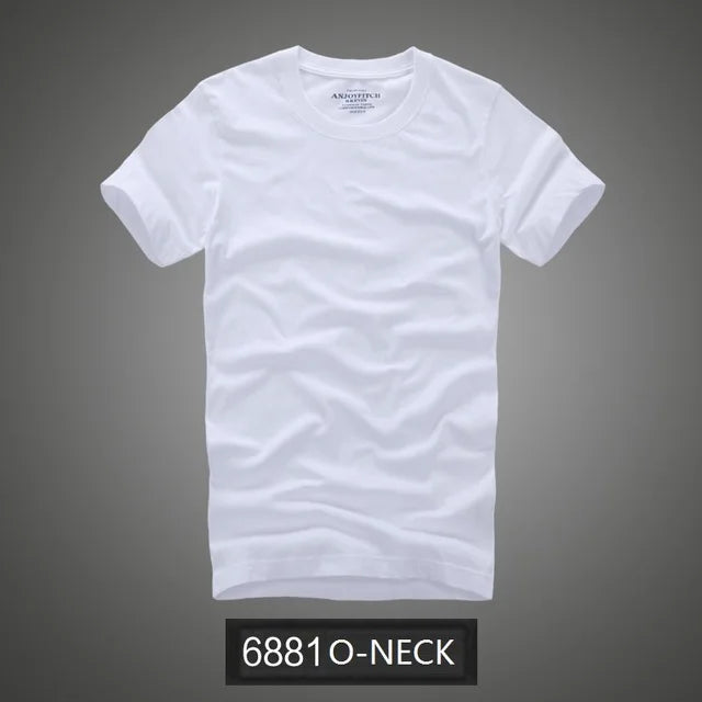 Summer t shirt 2018 new 100% cotton solid t-shirt men short sleeve camiseta