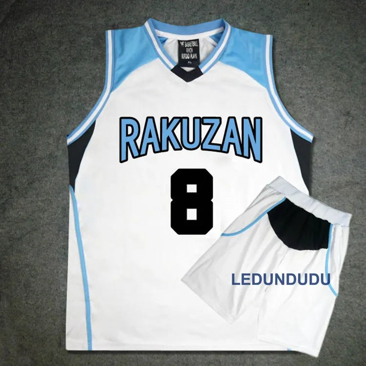 Japan Anime Basket Cosplay Rakuzan School Uniforms Akashi Seijuro Men Jersey Sportswear T-shirt Shorts Basketball Costume Set
