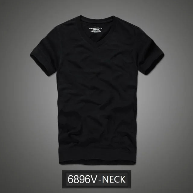 Summer t shirt 2018 new 100% cotton solid t-shirt men short sleeve camiseta